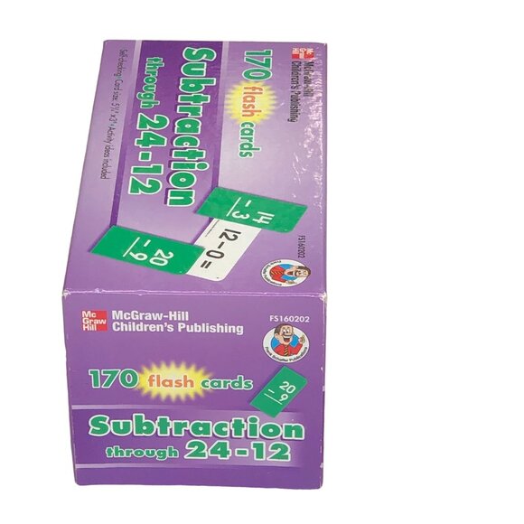 McGraw Hill Flash Cards Math Subtraction thru 24-12 Self Checking Homeschool - Picture 5 of 10